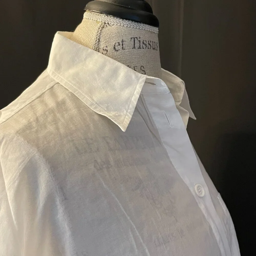 New. Gorgeous 100% Cotton EAC-Camicia Cannes Mussola: Size 46 - Picture 5 of 14